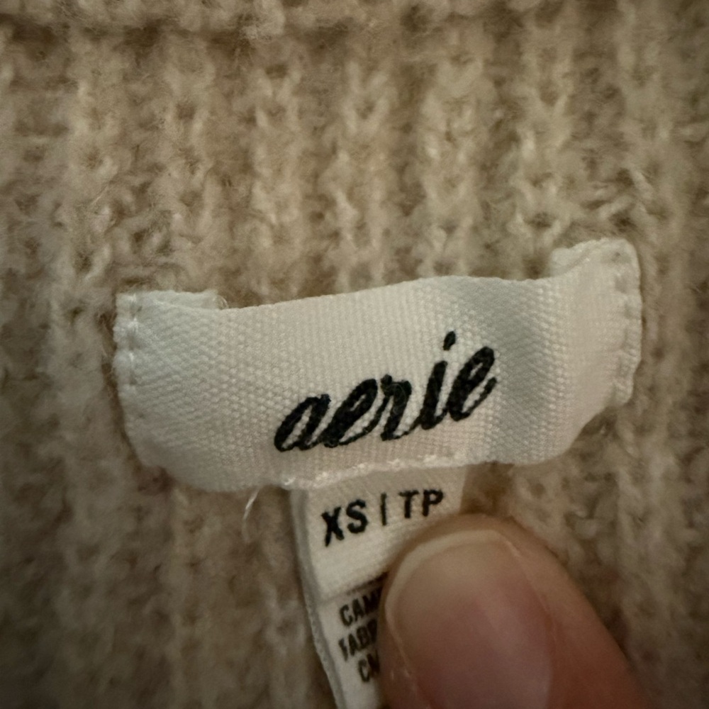 Aerie Classic Quarter Button Sweater XS - Picture 5 of 7